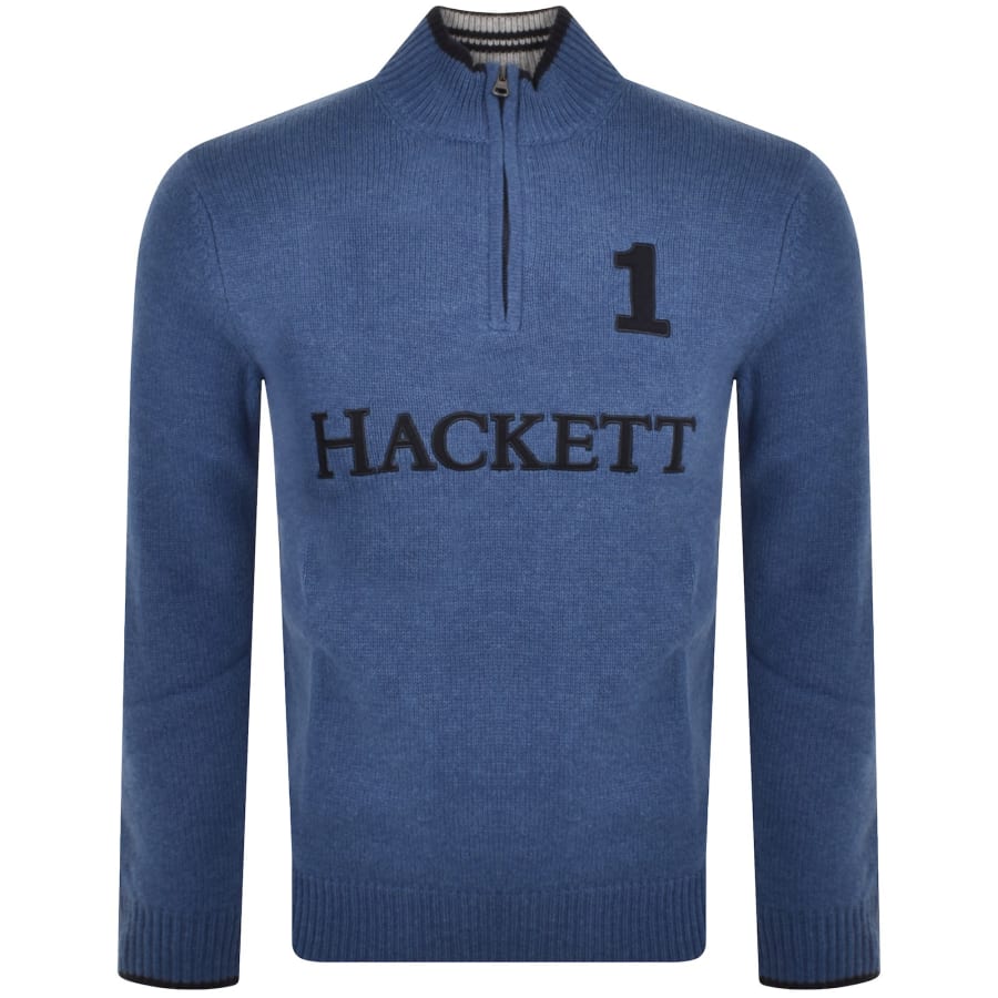 Hackett Hm703226 Half Zip Sweater Blue S Man HM703226 582 S